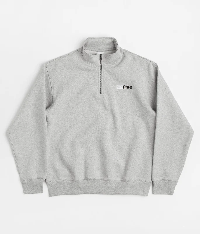 Hoodies & sweatshirts with ruby vibrant accents-Nike SB Y2K 1/2 Zip Sweatshirt - Grey Heather