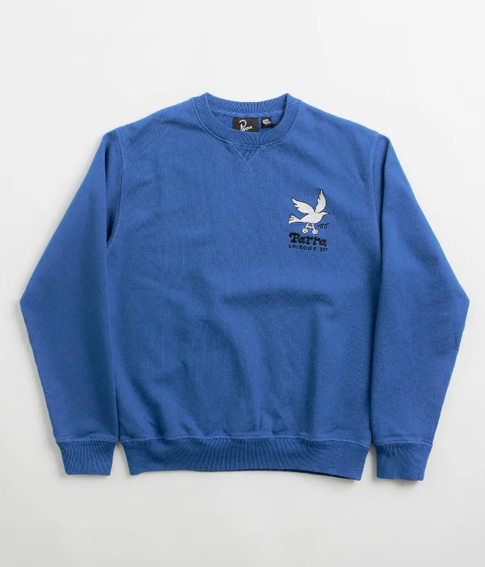 Hoodies & sweatshirts with light jersey texture-by Parra Wheel Chested Bird Crewneck Sweatshirt - Blue