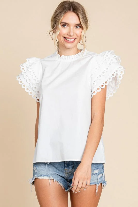 plaid shirt tops for a casual vibe-Summer Darling Off White Top