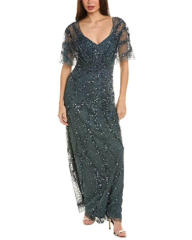 Cozy sweater maxi dresses-Theia Embellished Gown