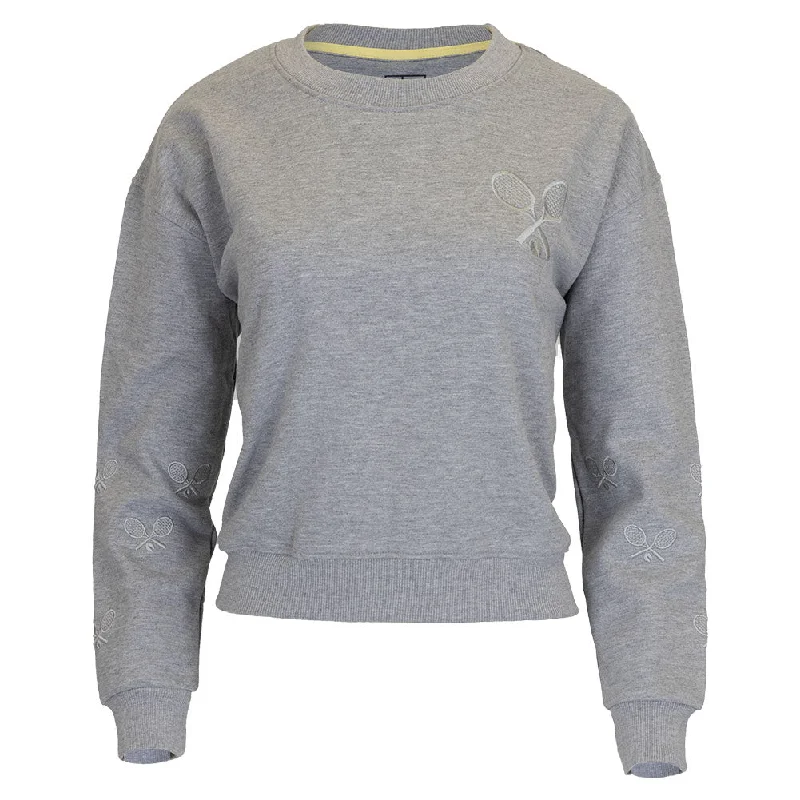 Hoodies & sweatshirts with graphic modern charm-Women`s The Sleeves Tennis Sweatshirt Grey