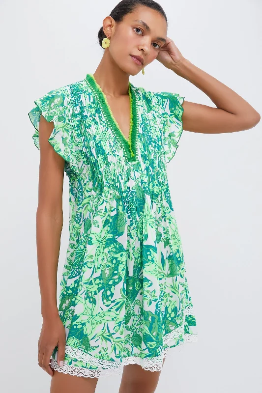 Modern slip dresses-Green Jengel Sasha Mini Dress