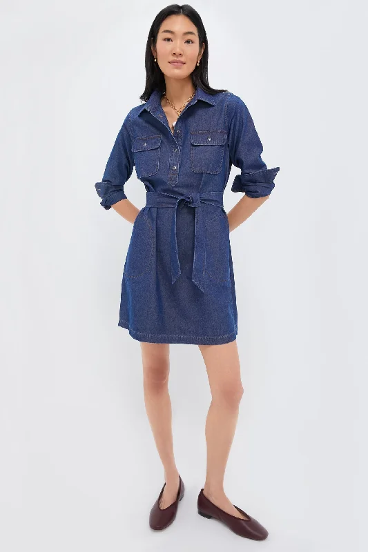 Cute skater midi dresses-Denim Mary Tyler Dress