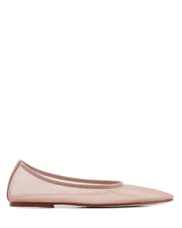 Flats with geometric print modernity-Marylan Blush Mesh