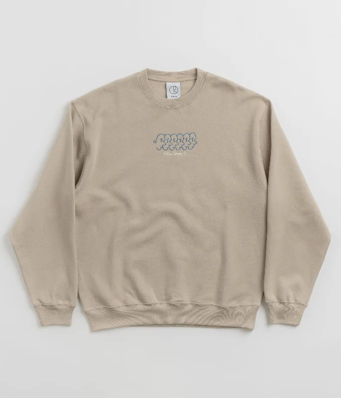 Hoodies & sweatshirts with striped modern elegance-Polar Faces Dave Crewneck Sweatshirt - Taupe