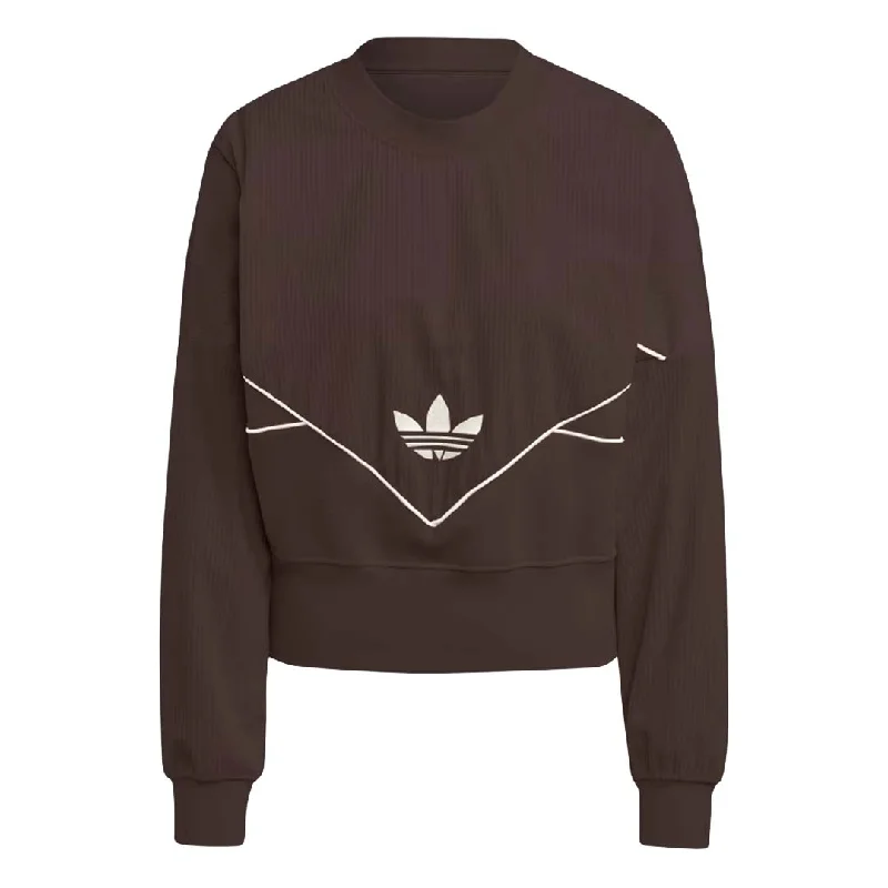 Hoodies & sweatshirts with recycled wool comfort-adidas - Women's Corduroy Mix Material Sweatshirt (II8082)