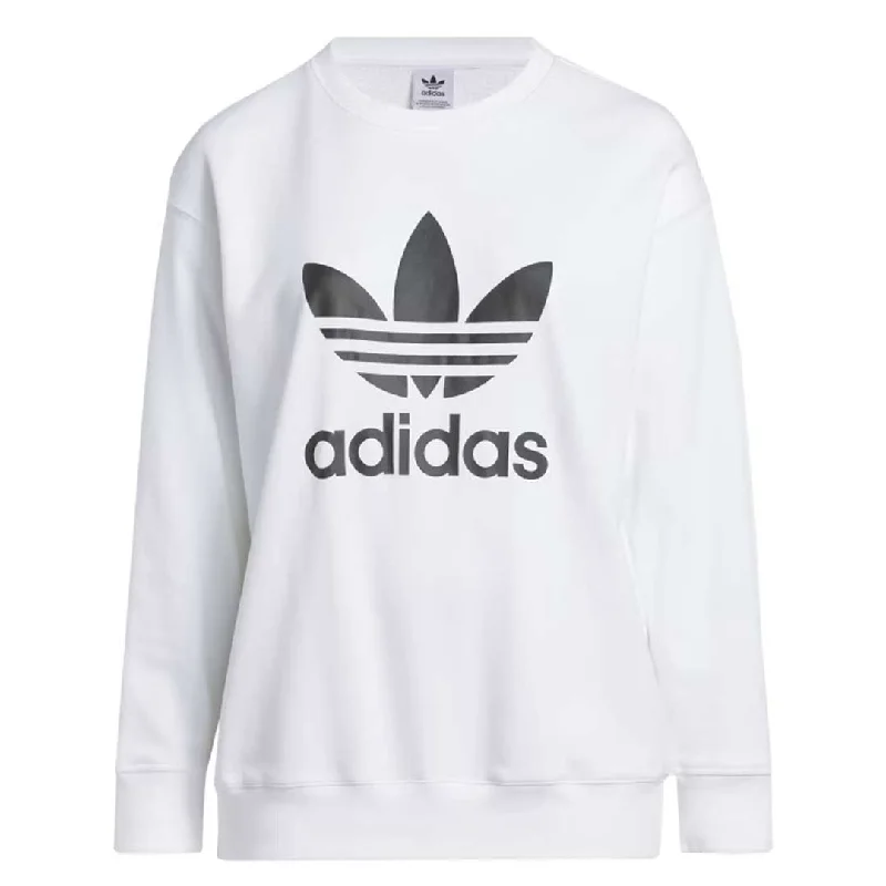 Hoodies & sweatshirts with crew neck sleek charm-adidas - Women's Trefoil Crew Sweatshirt (Plus Size) (IL7037)