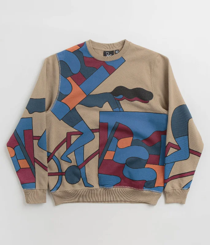 Hoodies & sweatshirts with smooth fleece sheen-by Parra Etappe 17 Crewneck Sweatshirt - Mushroom