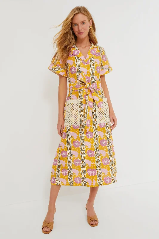 Stylish wrap maxi dresses-Retro Floral Meriweather Dress