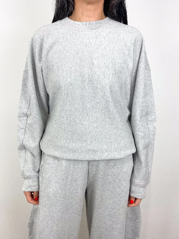 Hoodies & sweatshirts with solid pastel elegance-Cocoon Crewneck Sweatshirt in Heather Grey