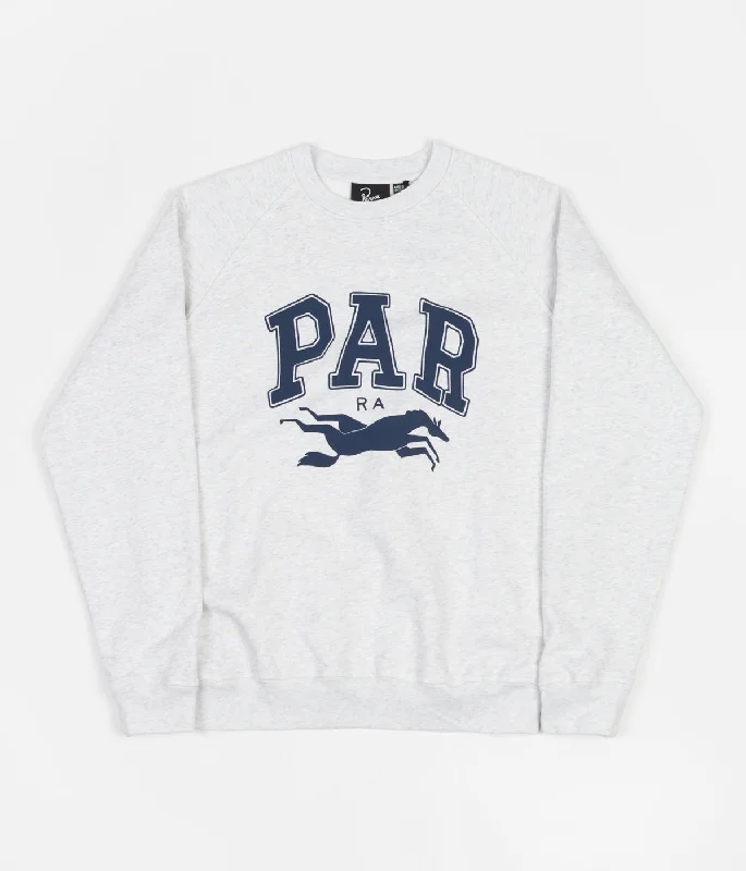 Hoodies & sweatshirts with heavy wool warmth-by Parra College Horse Crewneck Sweatshirt - Ash Grey