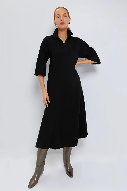 Stylish wrap maxi dresses-Black Elliot Dress