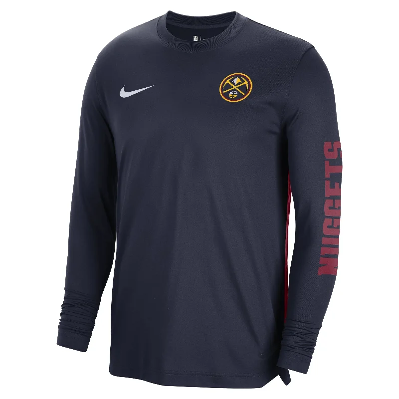 classic zip-up tops for easy styling-2023 Nuggets Men's Pre-Game L/S Top