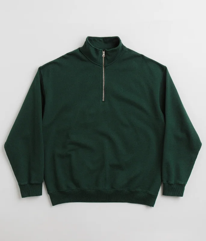 Hoodies & sweatshirts with beige versatile tones-Polar Frankie Half Zip Sweatshirt - Dark Emerald