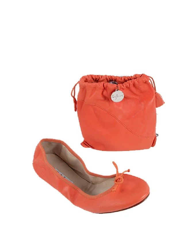 Flats with canvas cushioned durability-Gorgeous Flat Ballet, Coral