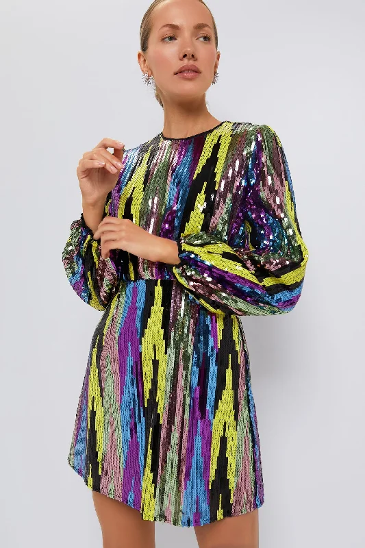 Retro swing maxi dresses-Multi Sequin Lola Dress