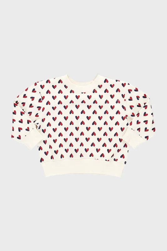 Hoodies & sweatshirts with lightweight jersey knit-Mini Half Hearts Sweatshirt