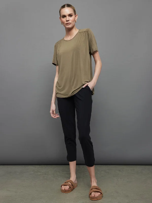 elegant tops for formal events-Frankie Tee - OLIVE