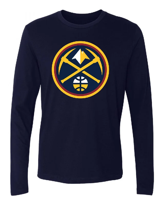 boho-inspired tops for casual style-Nuggets L/S Primary Logo Tee - Navy z