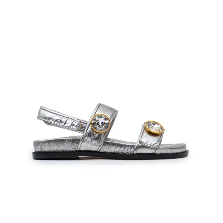 Flats with premium custom elegance-Taygete - Silver