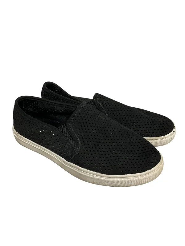 Flats with textured canvas weave-Shoes Flats By Time And Tru In Black, Size: 6