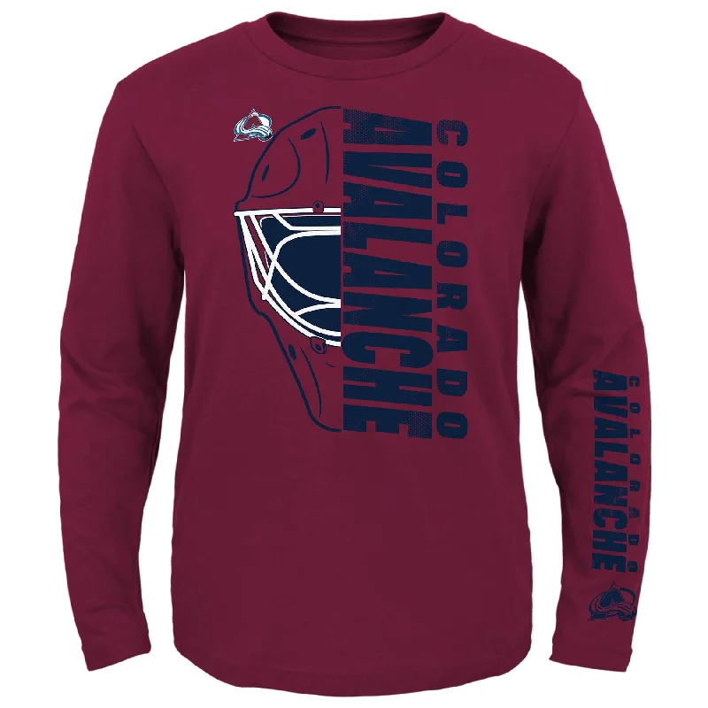 graphic v-neck tops for bold fashion-Avalanche Youth Shutout L/S Tee