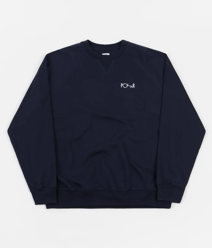 Hoodies & sweatshirts with plush thermal elegance-Polar Default Crewneck Sweatshirt - Rich Navy