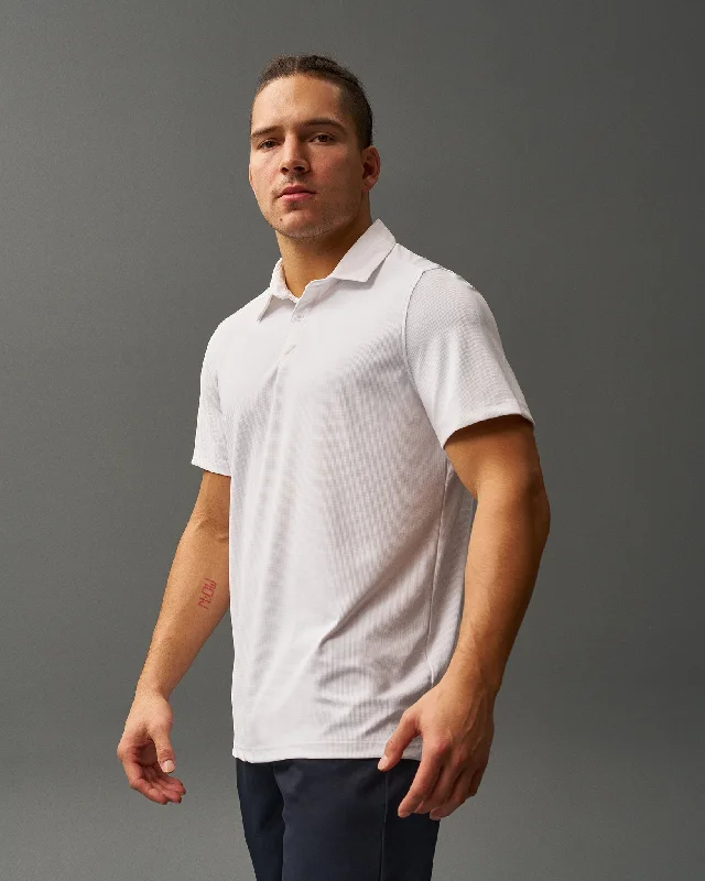 classic long-sleeve tops for layering-RUDIS Go-To Polo - White