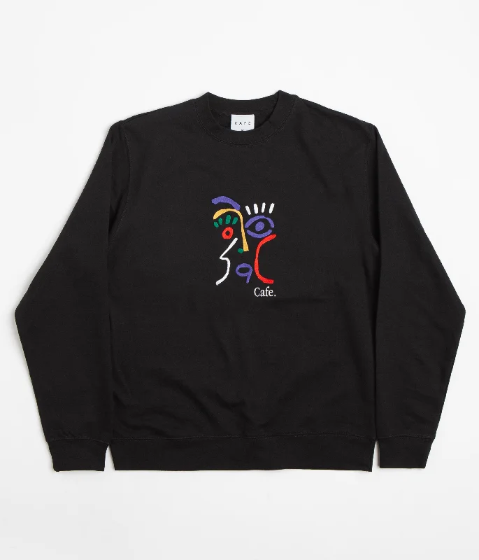 Hoodies & sweatshirts with velour chic comfort-Skateboard Cafe Marcello Crewneck Sweatshirt - Black