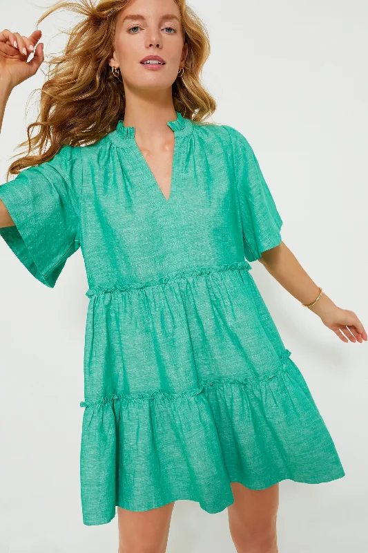 Romantic evening dresses-Sea Green Crawford Dress