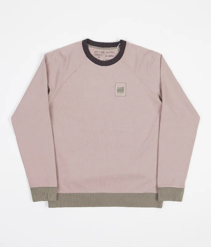 Hoodies & sweatshirts with smooth cotton finish-Patagonia Alpine Icon Regenerative Crewneck Sweatshirt - Stingray Mauve