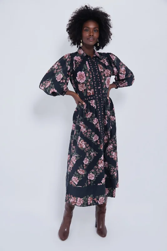 Cozy knit maxi dresses-Juliet Print Gillian Midi Dress