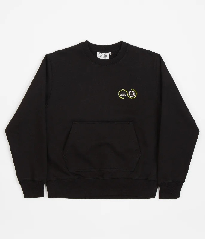 Hoodies & sweatshirts with polyester plush softness-Carrier Goods Core Logo Crewneck Sweatshirt - Black