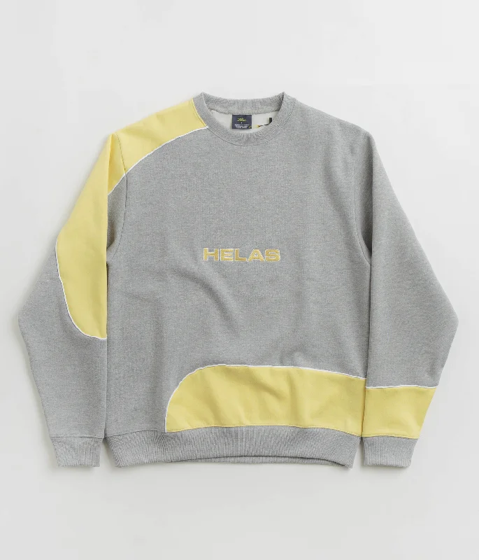 Hoodies & sweatshirts with thermal durable softness-Helas Round Crewneck Sweatshirt - Heather Grey