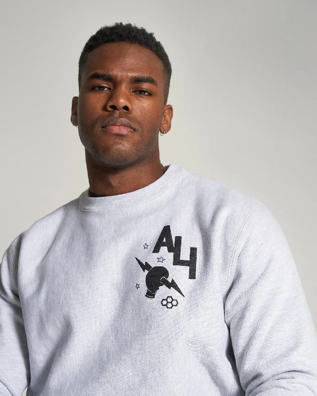 comfy fitted tops for active wear-Muhammad Ali Lightning Crewneck