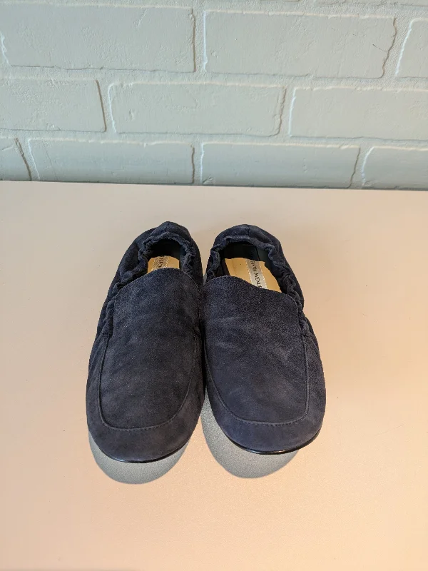 Flats with suede soft durability-Shoes Flats By Saks Fifth Avenue In Blue, Size: 6.5