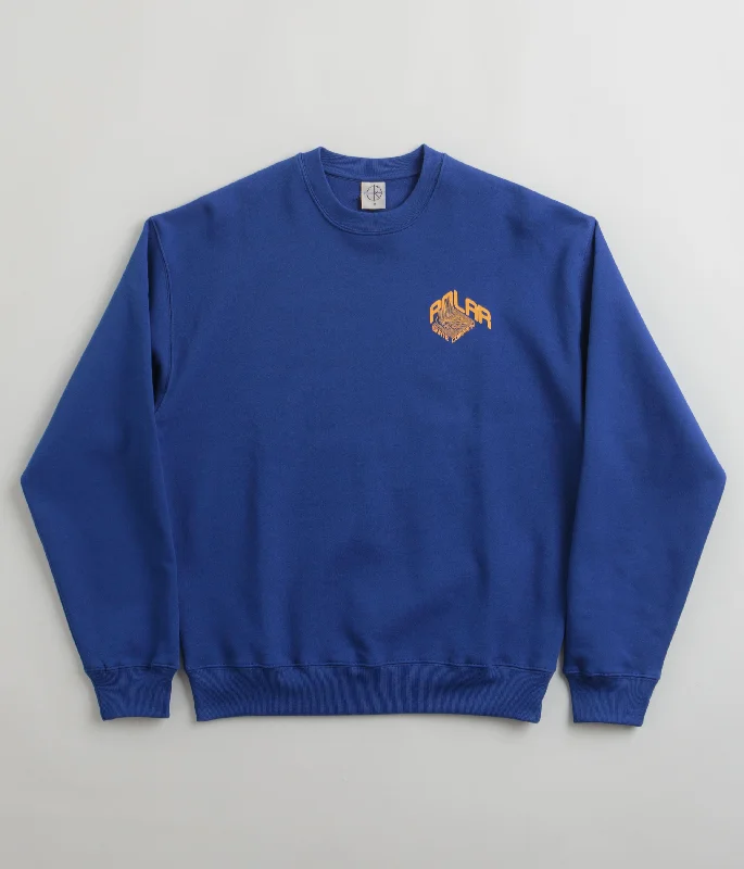 Hoodies & sweatshirts with cotton breathable lining-Polar Graph Dave Crewneck Sweatshirt - Egyptian Blue