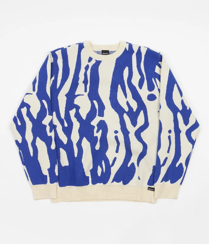 Hoodies & sweatshirts with solid earthy patterns-Quasi Klein Sweatshirt - Royal / Creme