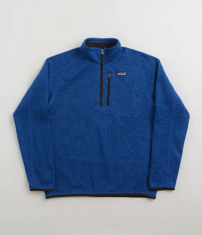 Hoodies & sweatshirts with mustard vibrant accents-Patagonia Better Sweater 1/4 Zip Sweatshirt - Passage Blue