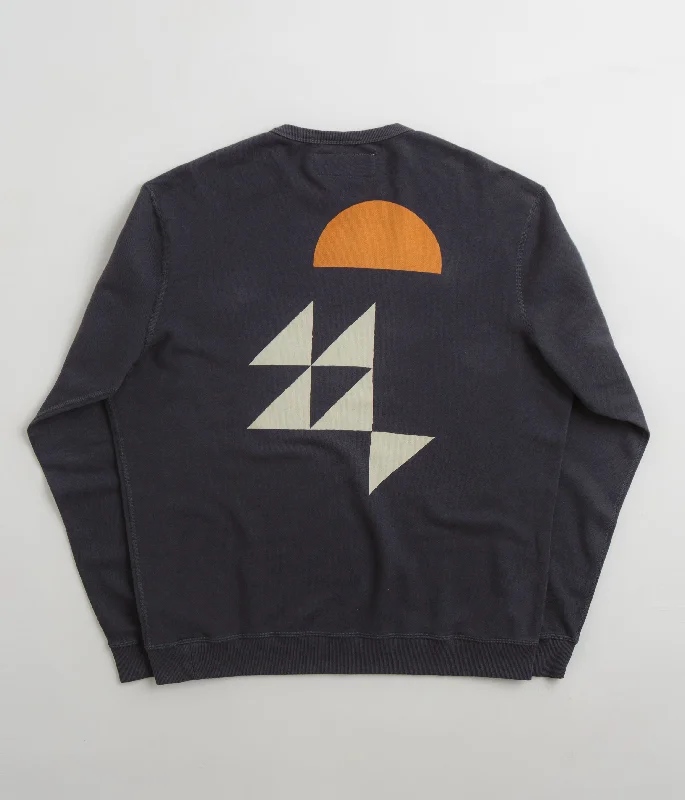 Hoodies & sweatshirts with fade-proof cotton weave-Mollusk Triangulation Crewneck Sweatshirt - Faded Navy