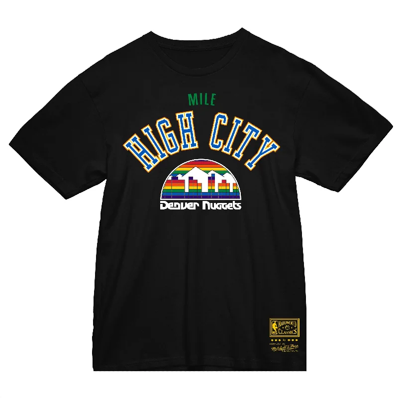 button-down shirt tops for polished style-Nuggets Mile High City 1974 Tee - Rainbow