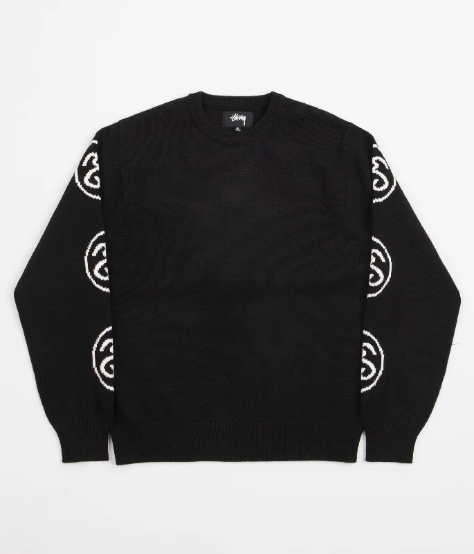 Hoodies & sweatshirts with plush velour comfort-Stussy SS-Link Sweatshirt - Black