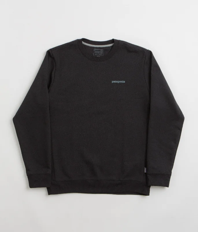 Hoodies & sweatshirts with crew neck sleek fit-Patagonia Fitz Roy Icon Uprisal Crewneck Sweatshirt - Ink Black