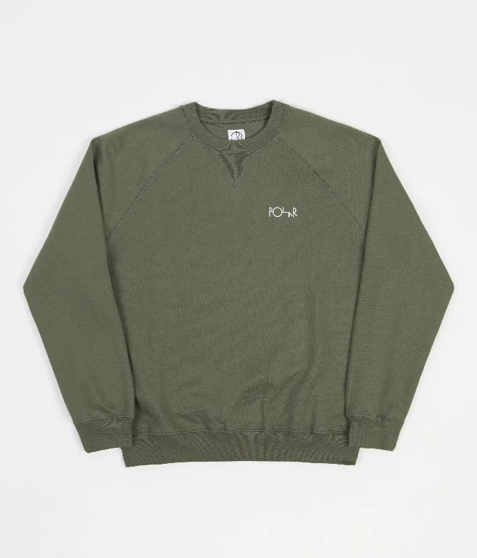 Hoodies & sweatshirts with mustard vibrant accents-Polar Default Crewneck Sweatshirt - Khaki