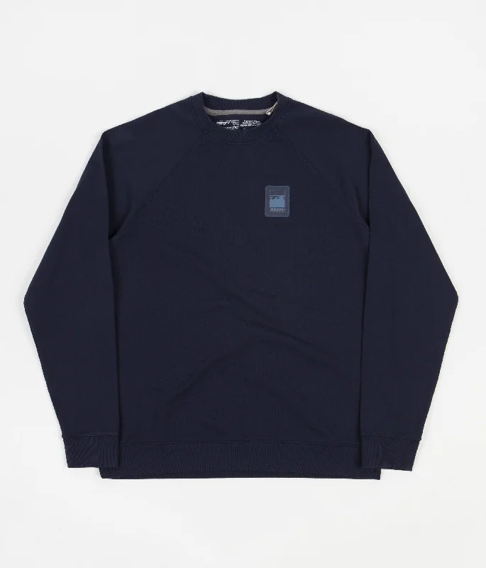 Hoodies & sweatshirts with light wool texture-Patagonia Alpine Icon Regenerative Crewneck Sweatshirt - New Navy