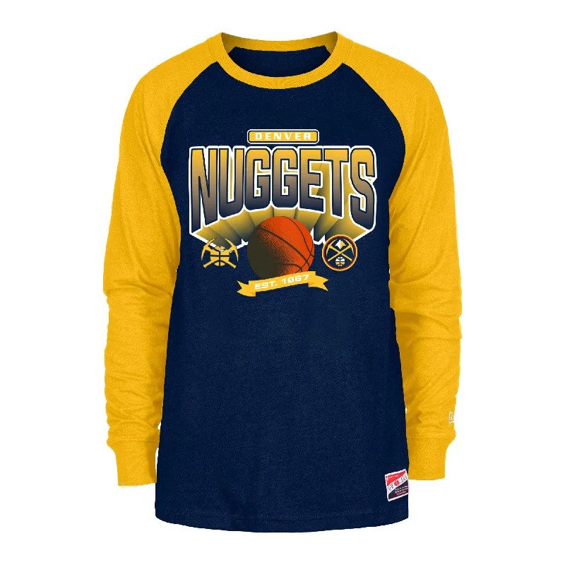 modern sweater tops for stylish layering-Nuggets L/S Throwback Tee