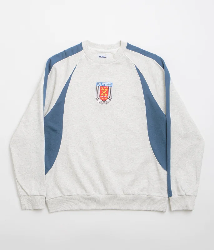 Hoodies & sweatshirts with durable twill strength-Butter Goods Crown Crewneck Sweatshirt - Ash