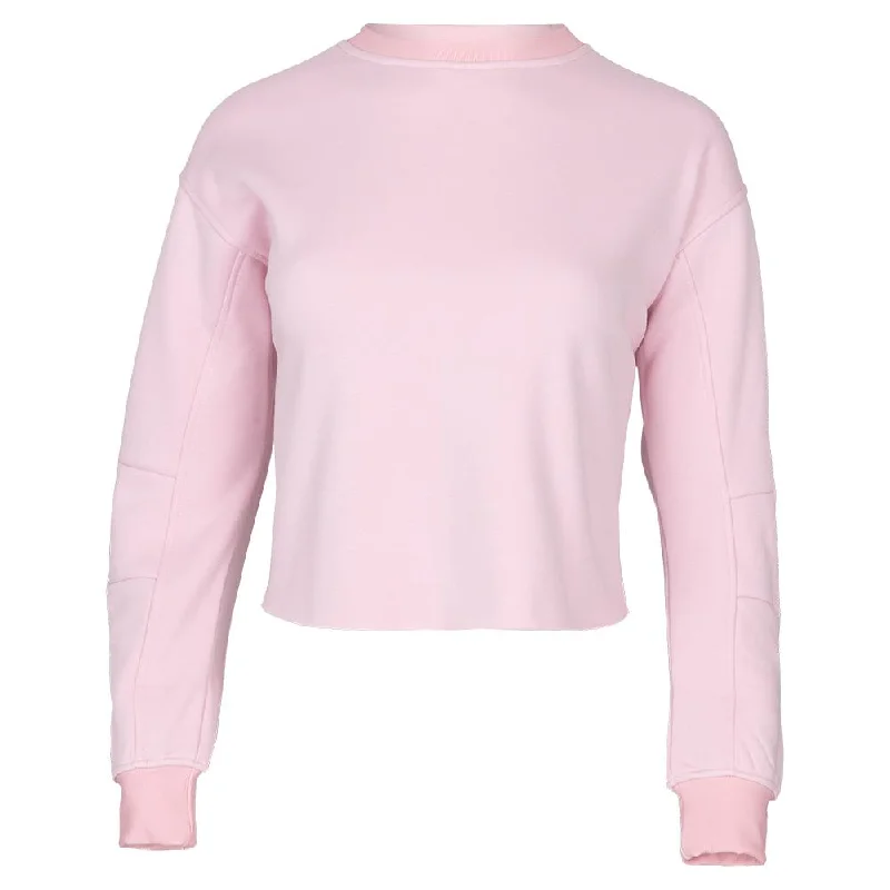 Hoodies & sweatshirts with jersey stylish elegance-Women's Cropped Tennis Sweatshirt Soft Pink