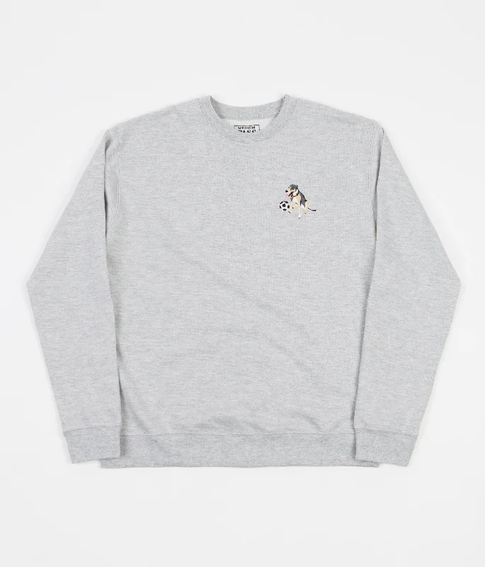 Hoodies & sweatshirts with affordable bulk deals-Pass Port Bobby Embroidery Crewneck Sweatshirt - Grey Heather