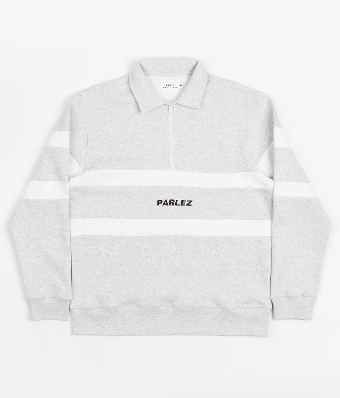 Hoodies & sweatshirts with striped chic elegance-Parlez Dailey Quarter Zip Sweatshirt - Heather